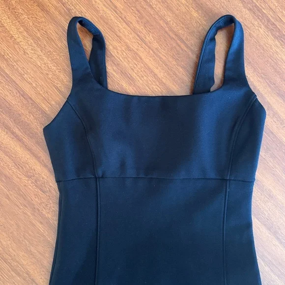Spanx Ponte Shaping Midi Tank Dress Classic Black Sleeveless Shapewear Cocktail - Picture 8 of 11